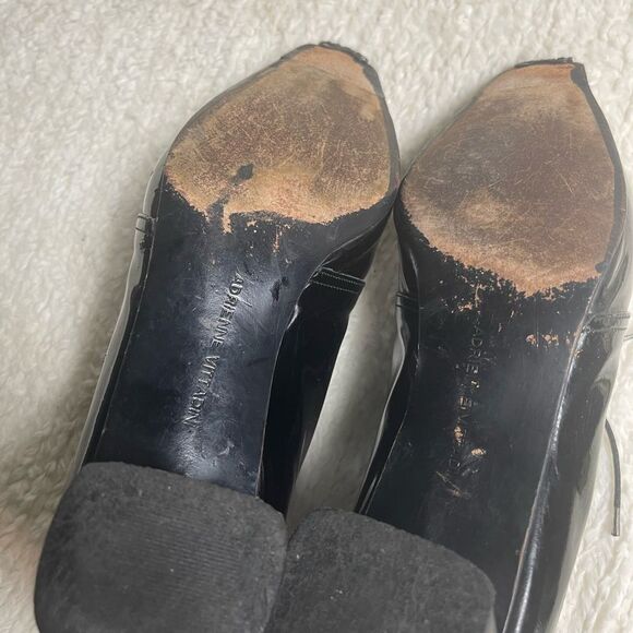 Adrienne Vittadini Leather Black Patent Lace-Up Boots SZ9M - Picture 12 of 12